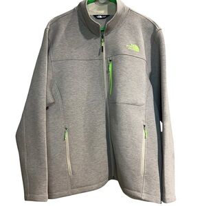 The North Face Haldee Hoodie Men's Gray Jacket with Neon Accents XXL